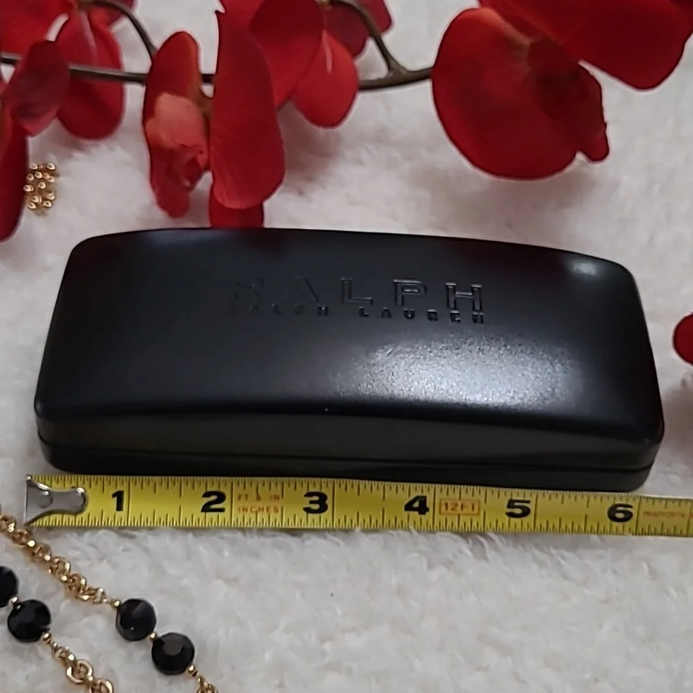 Ralph Lauren Clamshell Hard Case Eyeglasses Sunglasses Large Black Excellent con - Picture 9 of 10